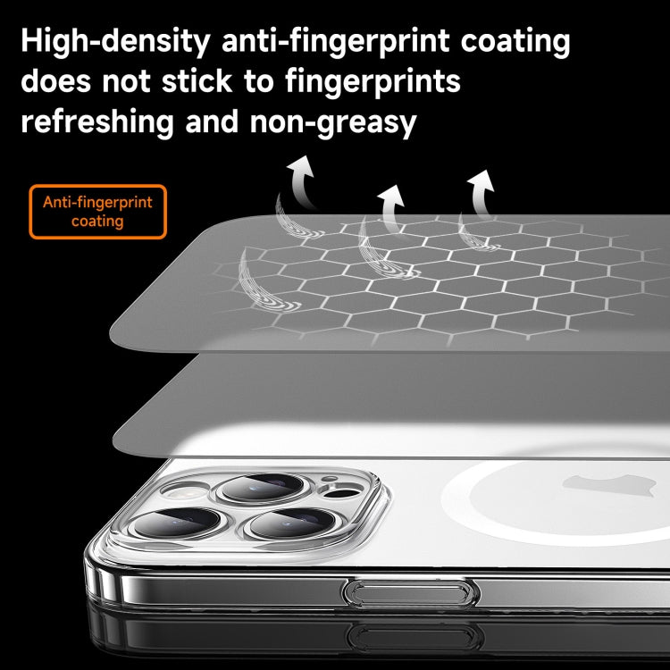 For iPhone 16 Plus SULADA Crystal Sand Series Electroplating Frosted MagSafe Magnetic Phone Case(Transparent)