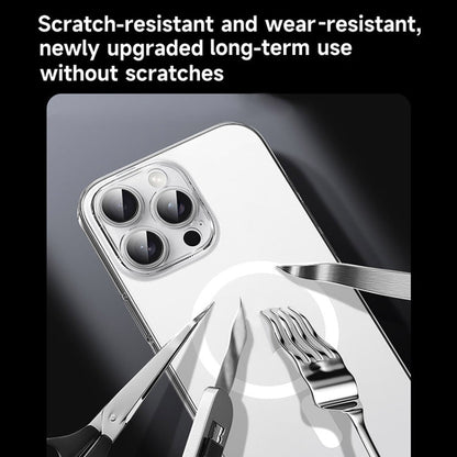 Pour iPhone 15 Pro SULADA Crystal Sand Series Coque de Téléphone Magnétique Magsafe Givrée Galvanisée (Transparent)