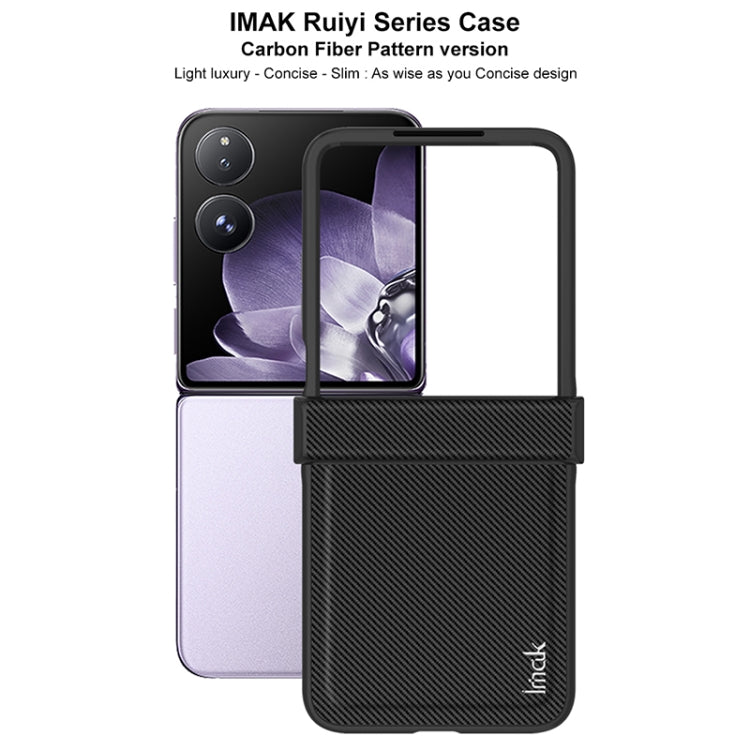 For Xiaomi Mix Flip imak Ruiyi Series Carbon Fiber PU + PC Phone Case