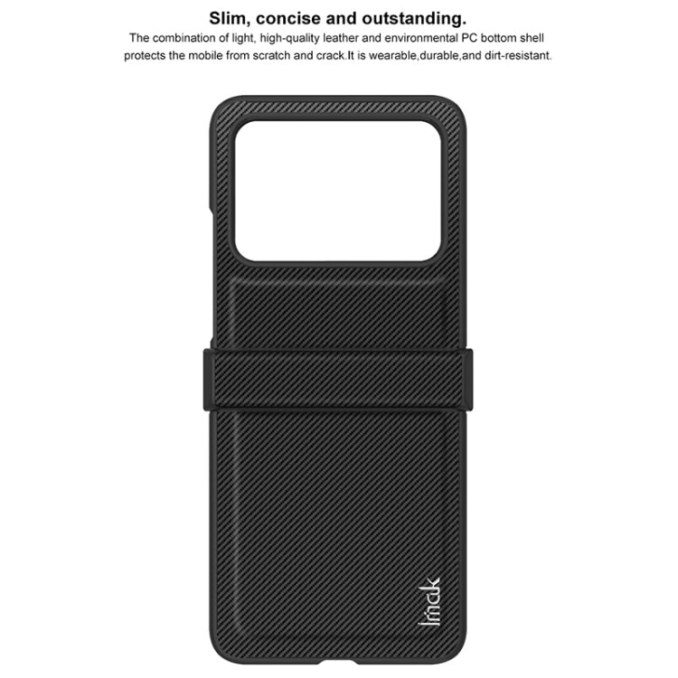 For Huawei nova Flip imak Ruiyi Series Carbon Fiber PU + PC Phone Case