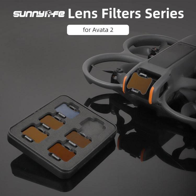 For DJI Avata 2 Sunnylife Camera Lens Filter, Filter:6 in 1 MCUV ND8/16/32/64/128