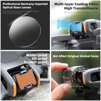 For DJI Avata 2 Sunnylife Camera Lens Filter, Filter:6 in 1 MCUV ND8/16/32/64/128