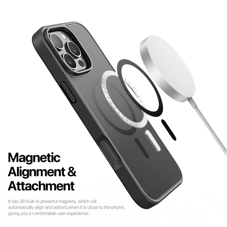 Pour iPhone 16 Pro Max DUX DUCIS Yind Series Coque de téléphone hybride TPU PC MagSafe (Noir)