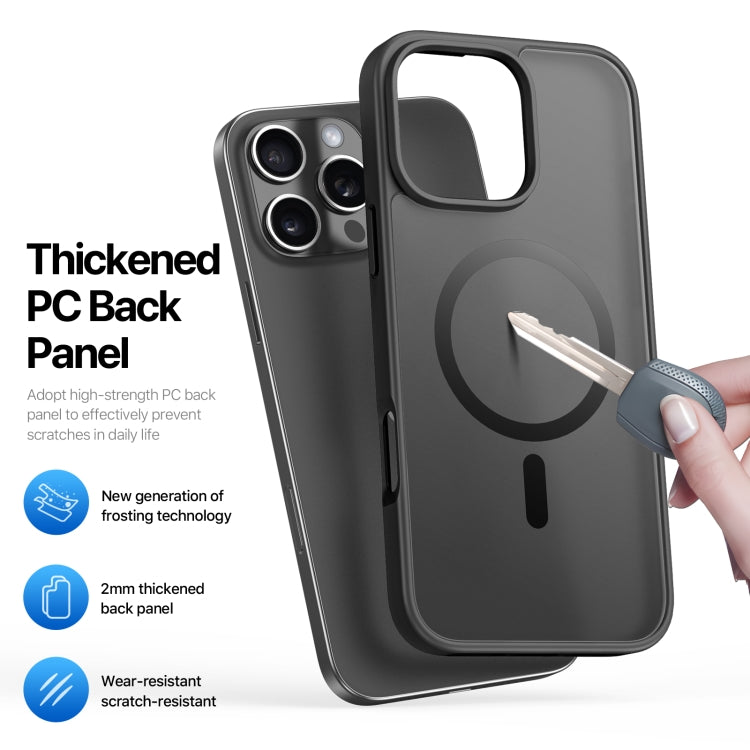 Pour iPhone 16 Pro Max DUX DUCIS Yind Series Coque de téléphone hybride TPU PC MagSafe (Noir)