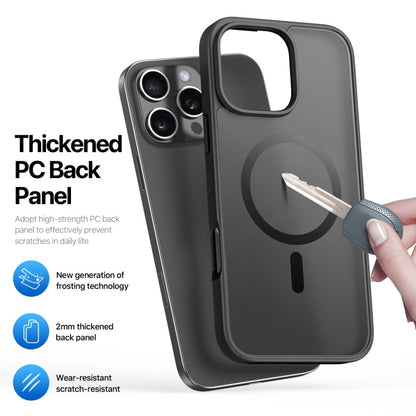 Pour iPhone 16 Pro Max DUX DUCIS Yind Series Coque de téléphone hybride TPU PC MagSafe (Noir)