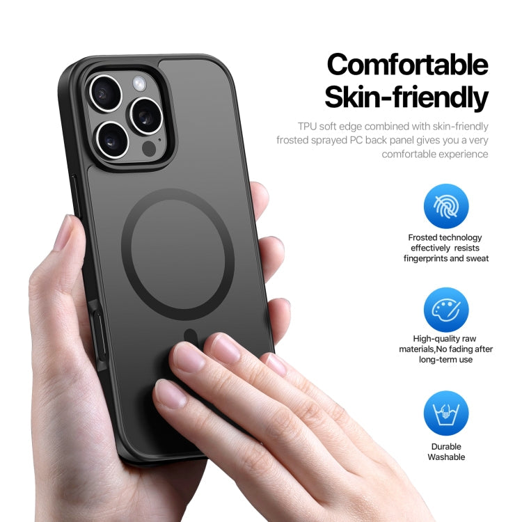 For iPhone 16 Pro DUX DUCIS Yind Series MagSafe TPU Hybrid PC Phone Case(Black)
