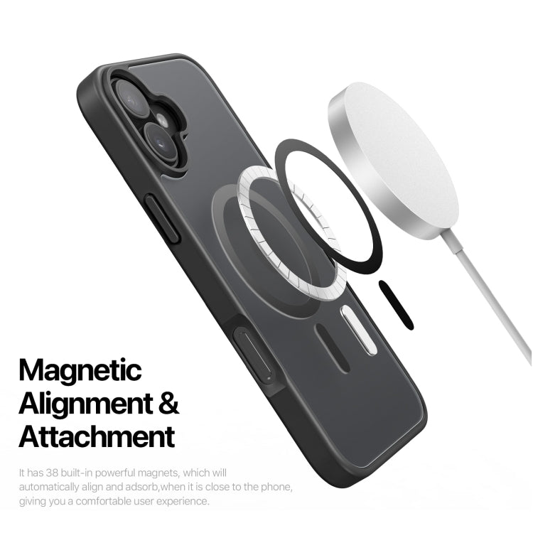 For iPhone 16 DUX DUCIS Yind Series MagSafe TPU Hybrid PC Phone Case(Black)