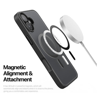 For iPhone 16 DUX DUCIS Yind Series MagSafe TPU Hybrid PC Phone Case(Black)