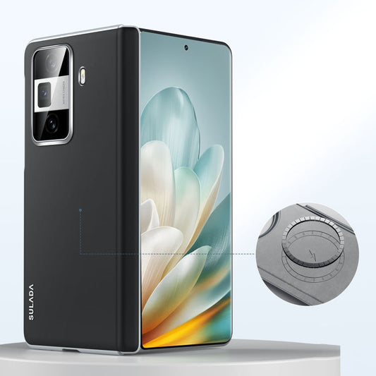 Pour Honor Magic Vs3 Étui de téléphone antichoc en cuir liquide SULADA Skin Feel (noir)