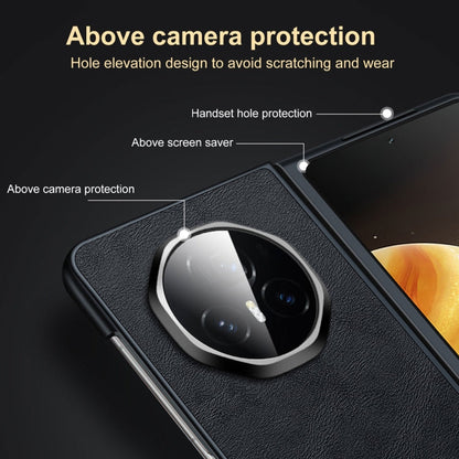 Pour Honor Magic Vs3 SULADA Housse de téléphone antichoc en TPU + cuir fait à la main (bleu)