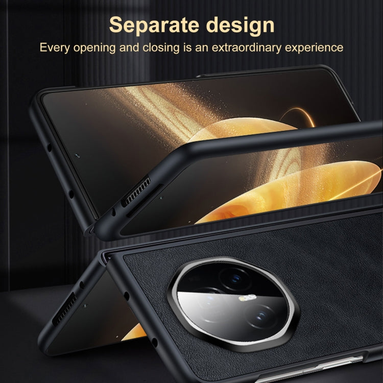 For Honor Magic V3 SULADA Shockproof TPU + Handmade Leather Phone Case(Black)