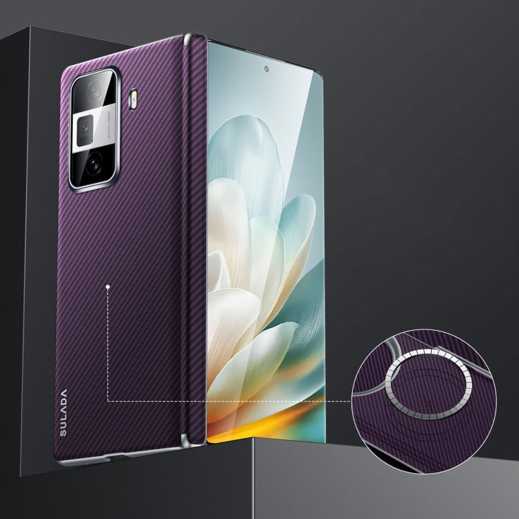 For Honor Magic Vs3 SULADA 600D Kevlar Texture PC Shockproof Phone Case(Purple)