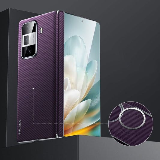 For Honor Magic Vs3 SULADA 600D Kevlar Texture PC Shockproof Phone Case(Purple)