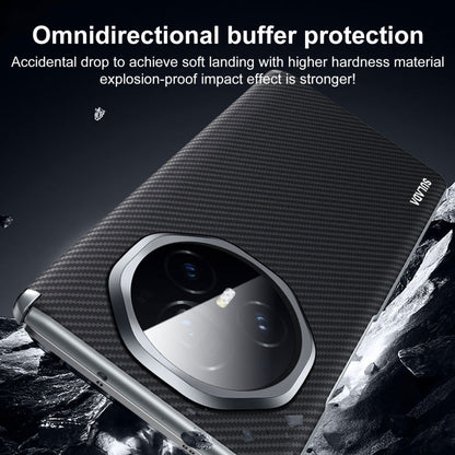 For Honor Magic V3 SULADA 600D Kevlar Texture PC Shockproof Phone Case(Blue)