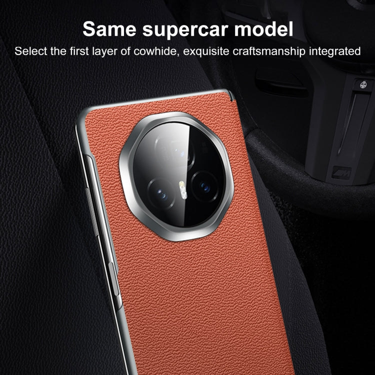 For Honor Magic Vs3 SULADA Frameless Top Layer Cowhide Leather + PC Phone Case(Green)