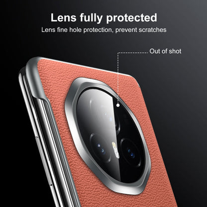 For Honor Magic V3 SULADA Frameless Top Layer Cowhide Leather + PC Phone Case(Black)