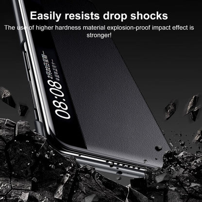 Pour Huawei Mate X5 / X3 SULADA Smart Series Étui de téléphone en cuir véritable avec support et fenêtre intelligente (vert)