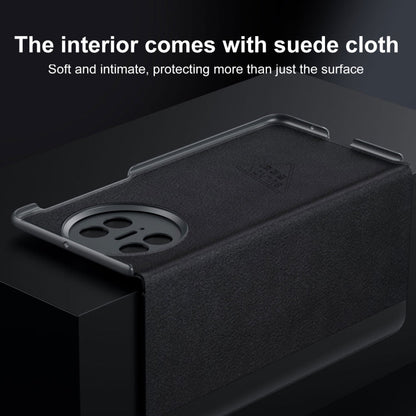 Pour Huawei Mate X5 / X3 SULADA Smart Series Étui de téléphone en cuir véritable avec support et fenêtre intelligente (Bleu)