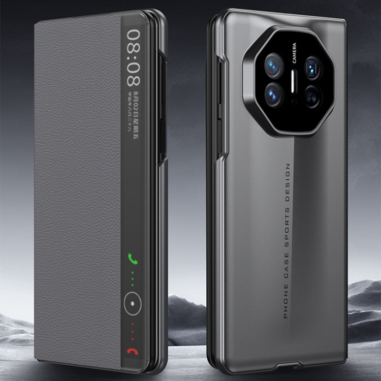 For Huawei Mate X5 GKK Blade Flip PU Phone Case(Grey)