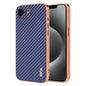 For iPhone 17e / 16e AZNS Electroplated Edge Carbon Fiber Texture Phone Case(Blue)