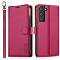 Pour Samsung Galaxy S22+ 5G LC.IMEEKE L2 Series Coque de téléphone détachable Magsafe en PU avec cordon (rouge)