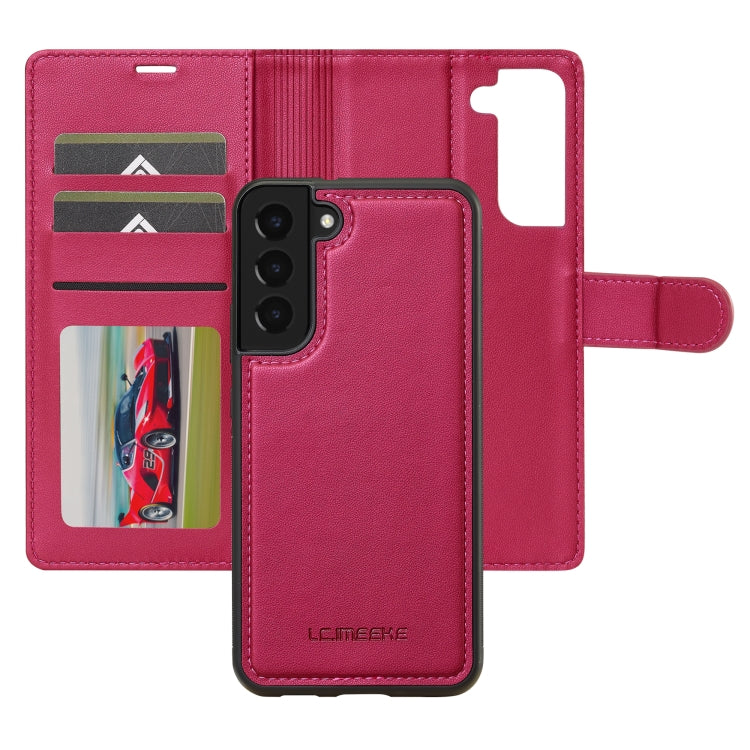 Pour Samsung Galaxy S22+ 5G LC.IMEEKE L2 Series Coque de téléphone détachable Magsafe en PU avec cordon (rouge)