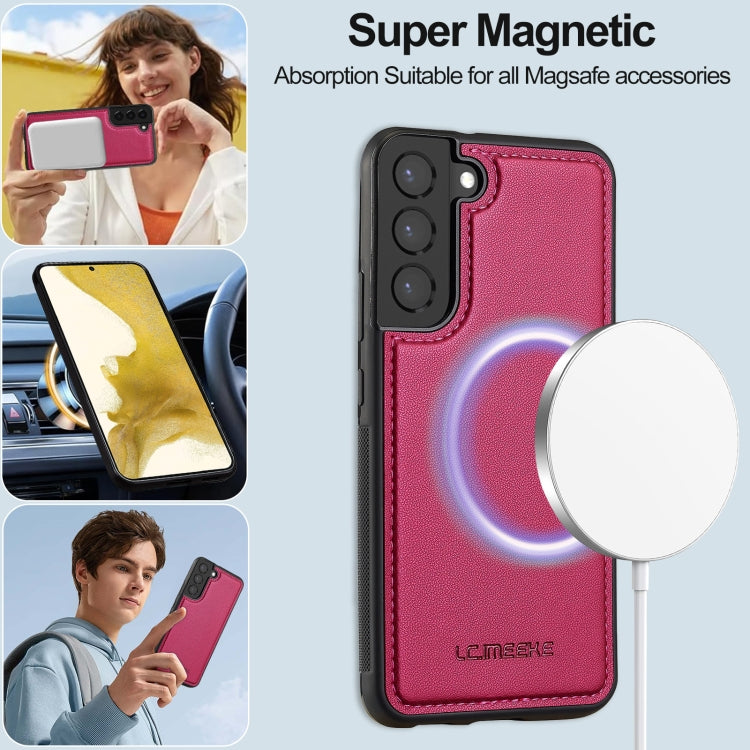 Pour Samsung Galaxy S22+ 5G LC.IMEEKE L2 Series Coque de téléphone détachable Magsafe en PU avec cordon (rouge)