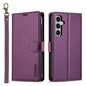 For Samsung Galaxy S24+ 5G LC.IMEEKE L2 Series Detachable Magsafe PU Phone Case with Lanyard(Purple)