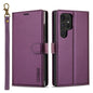 Pour Samsung Galaxy S24 Ultra 5G LC.IMEEKE Série L2 Coque de téléphone amovible en cuir PU avec MagSafe et cordon (violet)