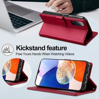 Pour Samsung Galaxy S20 FE 5G LC.IMEEKE L2 Series Étui de téléphone en PU détachable Magsafe avec cordon (rouge)
