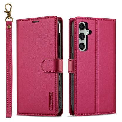 For Samsung Galaxy A15 4G / A15 5G LC.IMEEKE L2 Series Detachable Magsafe PU Phone Case with Lanyard(Red)