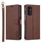 For Samsung Galaxy A14 4G / A14 5G LC.IMEEKE L2 Series Detachable Magsafe PU Phone Case with Lanyard(Brown)