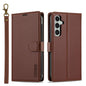 For Samsung Galaxy A56 5G LC.IMEEKE L2 Series Detachable Magsafe PU Phone Case with Lanyard(Brown)