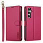 For Samsung Galaxy A56 5G LC.IMEEKE L2 Series Detachable Magsafe PU Phone Case with Lanyard(Red)