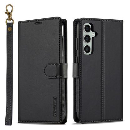 Pour Samsung Galaxy A36 5G LC.IMEEKE L2 Series Coque de téléphone détachable en PU Magsafe avec cordon (noir)