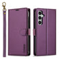 For Samsung Galaxy A36 5G LC.IMEEKE L2 Series Detachable Magsafe PU Phone Case with Lanyard(Purple)
