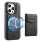 Pour iPhone 14 Pro Max Denior D20 Coque MagSafe avec Support et Fentes pour Cartes Détachables (Noir)