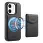 Pour iPhone 12 / 12 Pro Étui de téléphone Denior D20 avec support MagSafe et fente pour cartes amovible (Noir)