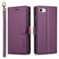 For iPhone 7 / 8 / SE 2020 2022 LC.IMEEKE L2 Series Detachable Magsafe PU Phone Case with Lanyard(Purple)