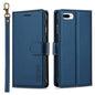 For iPhone 7 Plus / 8 Plus LC.IMEEKE L2 Series Detachable Magsafe PU Phone Case with Lanyard(Blue)