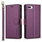 For iPhone 7 Plus / 8 Plus LC.IMEEKE L2 Series Detachable Magsafe PU Phone Case with Lanyard(Purple)