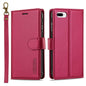 For iPhone 7 Plus / 8 Plus LC.IMEEKE L2 Series Detachable Magsafe PU Phone Case with Lanyard(Red)
