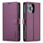 Pour iPhone 16 Pro Étui de téléphone en PU détachable LC.IMEEKE Série L2 avec Magsafe et Cordon (Violet)