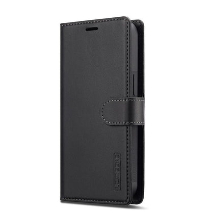 For iPhone 16e / 17e LC.IMEEKE L2 Series Detachable Magsafe PU Phone Case with Lanyard(Black)