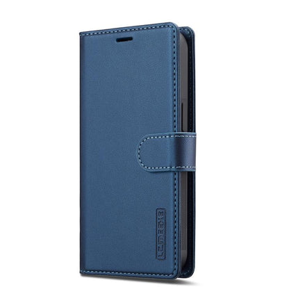 Pour iPhone 16e / 17e LC.IMEEKE Étui de téléphone en PU détachable série L2 Magsafe avec lanière (Bleu)