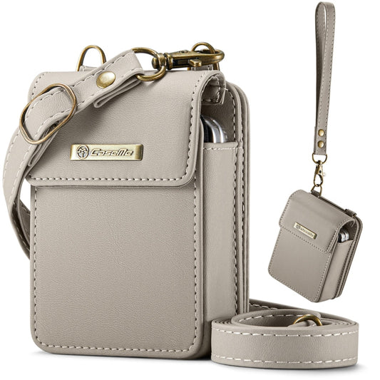 For Samsung Z Flip Series CaseMe Me50 Mini Lanyard Universal Bag(Khaki)