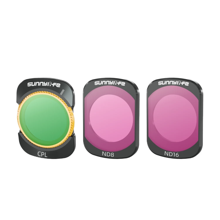 Pour filtre métallique magnétique d'objectif d'appareil photo Sunnylife DJI Osmo Pocket 3, sans impact sur la réinitialisation du cardan, filtre : CPL ND8 ND16 3 en 1