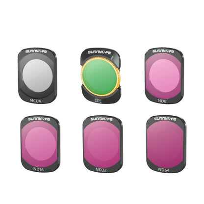 Pour filtre magnétique en métal Sunnylife pour objectif DJI Osmo Pocket 3, sans impact sur la réinitialisation du cardan, filtre : UV CPL ND8-64 (6 en 1)