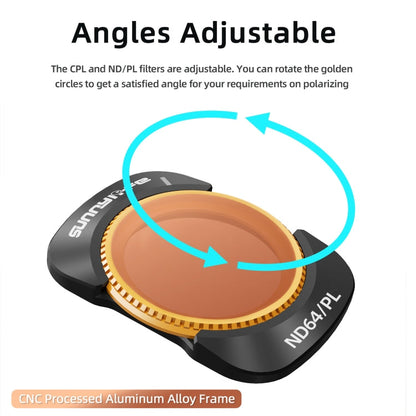 For DJI Osmo Pocket 3 Sunnylife Camera Lens Magnetic Metal Filter, No Impact On Gimbal Reset, Filter:ND32PL