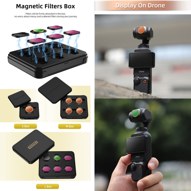 For DJI Osmo Pocket 3 Sunnylife Camera Lens Magnetic Metal Filter, No Impact On Gimbal Reset, Filter:ND32PL